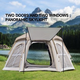 Reactive Outdoor 2-4 Person Camping Tent Waterproof 60 Seconds Easy Quick Setup Hexagonal Design for Family Camping Accessories