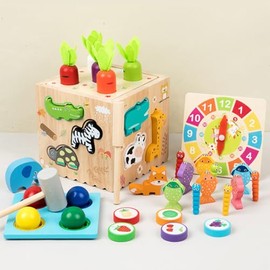 8 en 1 Juguetes Montessori para Niños, Multifuncional Material Didáctico Preescolar, Juguetes Educativos para Niños y Niñas 4 5 6 Años, Regalos Navida