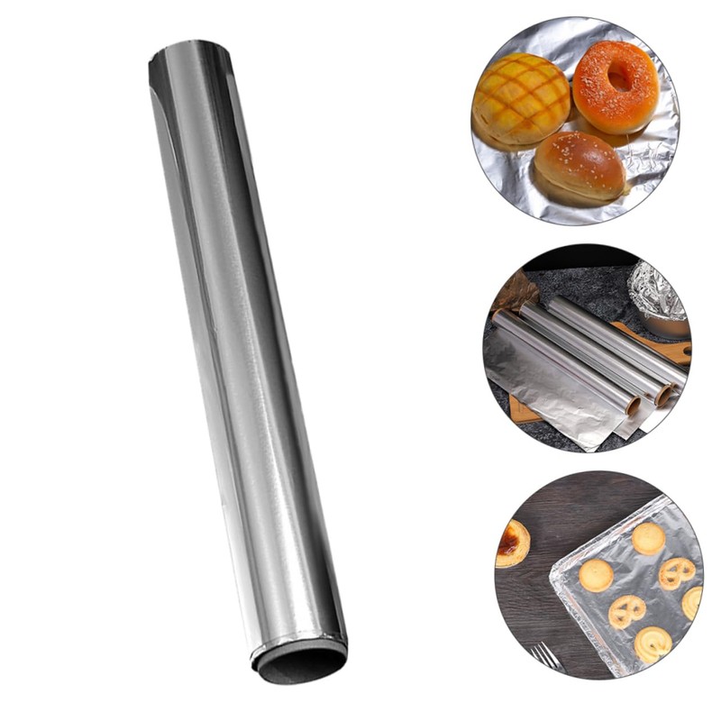 Ipetboom 4 Rolls Aluminum Foil Wrap High Temperature Resistant Kitchen