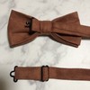 Brown Orange [Bow Tie & Pocket Square] 2-piece Set, Men's