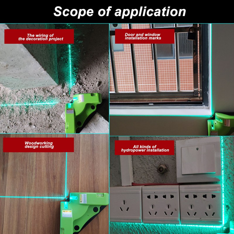 90° Line Level High Accuracy Multifunctional Floor Tile Blue Lighting