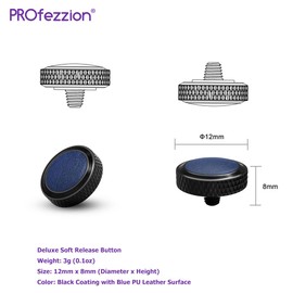 PROfezzion Deluxe & Sturdy Brass Soft Release Button with Microfiber Leather Surface