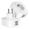 GHome Smart Intelligente WLAN-Steckdose mit USB, 16 A, Alexa Steckdose