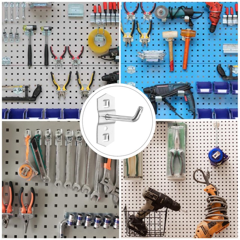 PartyKindom Hardware Hook 12 Pcs Heavy Duty Hole Hooks for