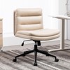 ESTRUCO Criss Cross Chair Legged Office Wide Comfy Desk Seat