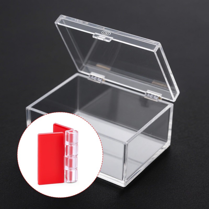 8PCS Small Clear Plastic Hinges Acrylic Small Hinges Self-Adhesive Acrylic