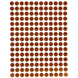 Small Dot Stickers ¼” inch 8mm (5/16) - 2700 Pack, Colored Dots in Brown