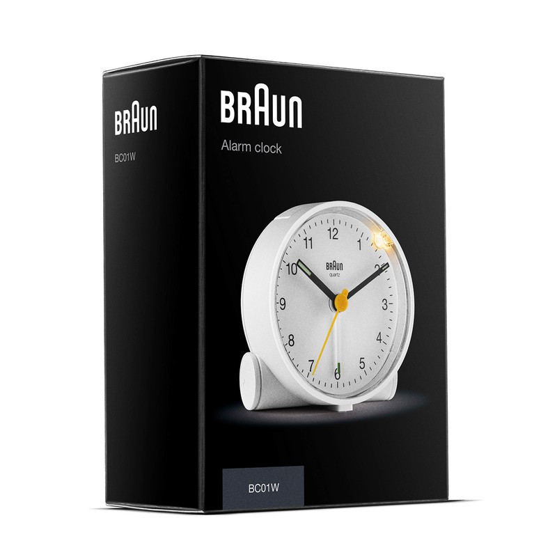 Braun Classic Analogue Clock with Snooze and Light, Quiet Quartz