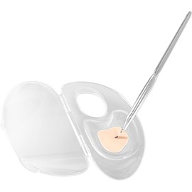 FILFEEL Paleta de Maquillaje, Paleta de Mezcla de Cosméticos Acrílicos con Varilla Mezcladora, de Mezcla de Artista de Maquillaje Profesional para Base, Lápiz Labial, Sombra de