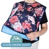 6 Pack Adult Bibs with Crumb Catcher - Waterproof and