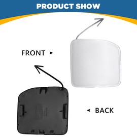 TOPUS Tow Hook Cover for Nissan Versa Sedan 2015 2016 2017 2018 Front Bumper Towing Eye Cap Trailer Hitch Cover 622A0-9KM0H 622A09KM0H(Black, Right Passenger Side)