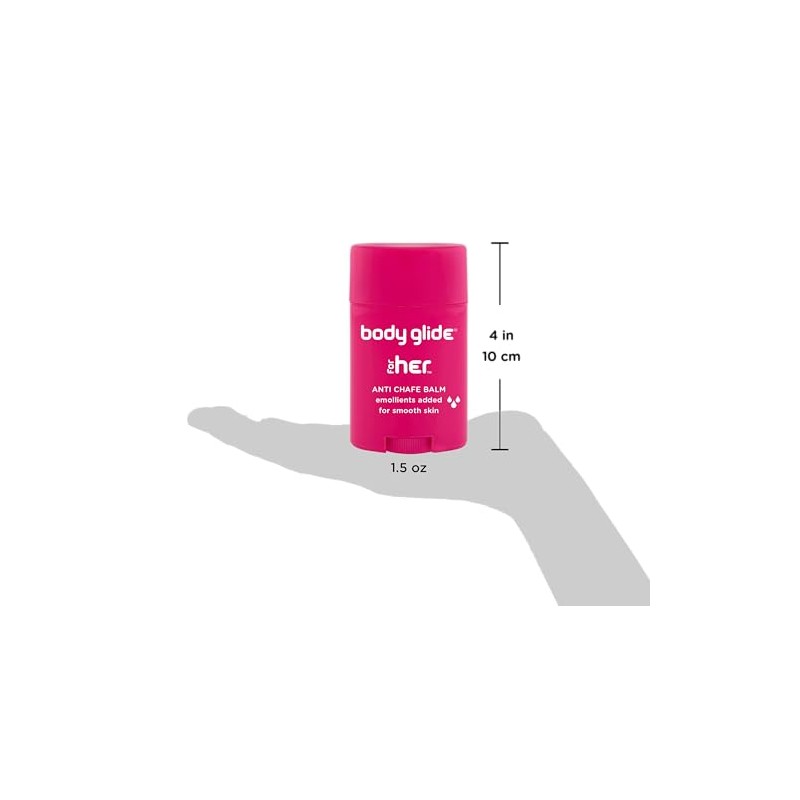 Cuerpo Glide para ella 42.5 gram anti Chafe Bálsamo, Rosado,
