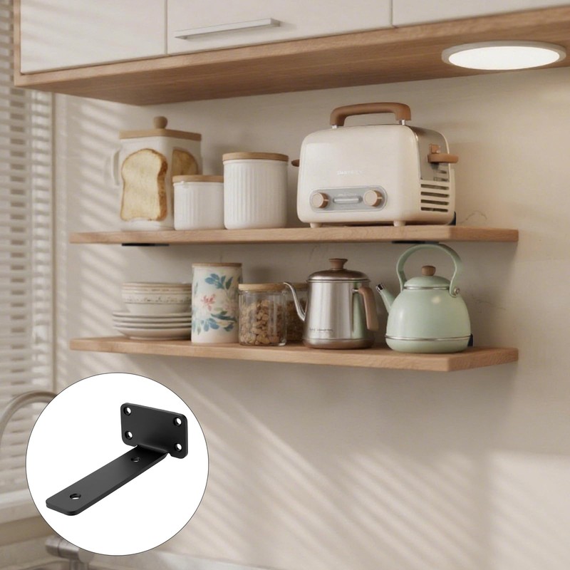 CHIHEUNG 6 Pack Floating Shelf Bracket, 15 cm Wall Mount