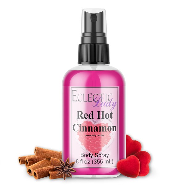 Eclectic Lady Red Hot Cinnamon Body Spray - 8 oz, Handcrafted in USA, Paraben Free, Moisturizing Fragrance for Women