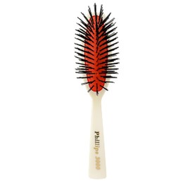Phillips Brush 3000 Purse Size Cushion Hair Brush with Flower Design - White