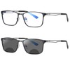 mincl Transition Photochromic Bifocal Reading Glasses for Mens,Square Clear UV