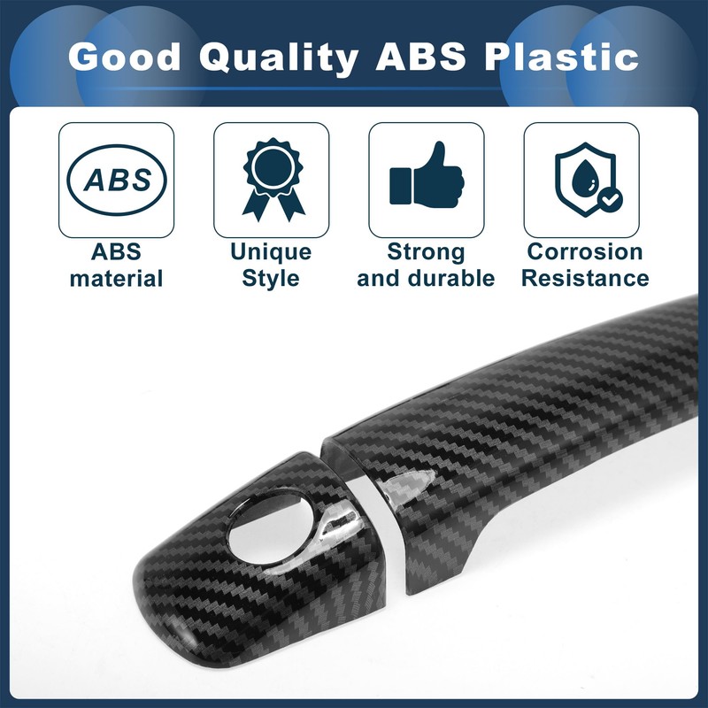 INFINAUTO Autotürgriffabdeckung, Seitentürgriffabdeckung für Chevy Malibu 2013-2015 ABS Carbonfaser-Muster Schwarz,