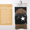 Nicole Miller Women's Hanging Scarf and Beanie Hat Set, Leopard,