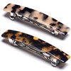 Eyegla 2PCS French Design Hair Barrette Tortoise Shell Celluloid Rectangle