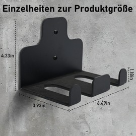 aleawol Vertical Barbell Bar Wall Hook, Barbell Stand Wall Mount for Olympic Dumbbells Space Saving Double Barbell Storage Durable for Home Commercial Garage Gym