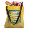 Sardines Art Kitchen Sardines Tin Fish Art Yellow Theme Tote