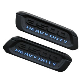 2pack New 3500 Heavy Duty Emblems Left Right Side 3D Badges Black Hood Replacement for 3500 (Blue)
