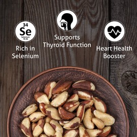 Dry Roasted Brazil Nuts Sea Salted 64oz (4 lb) | No oil | No Herbicides Or Pesticides | Batch Tested Gluten & Peanut Free | Non GMO | No PPO | Vegan and Keto Friendly | Premium Quality | Made from 100% Natural Brazil Nuts