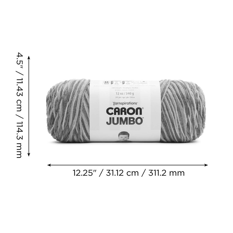 Caron CAR Jumbo Ombre White Water Yarn - 2 Pack