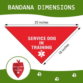 Service Dog in Training Dog Bandana Service Animal Service Dog Bandana Service Dog Training Funny Dog Bandana Photo Prop Pet Scarf Accessories for Dog Lovers Dog Mom Gifts