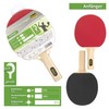 Idena 40201 Beginners Table Tennis Bat with Straight Wooden Handle,