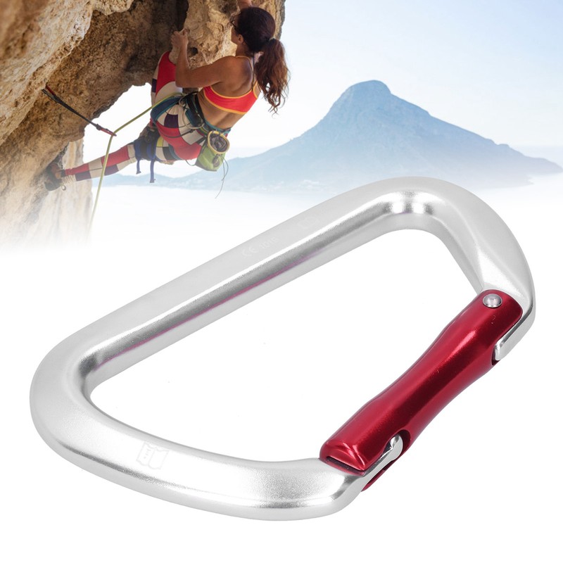 25KN Climbing Carabiner DShape Buckle Safety Equipment for Mountaineering HighAltitude