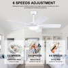 Kviflon Ceiling Fans with Lights and Remote, 46 Inch Modern
