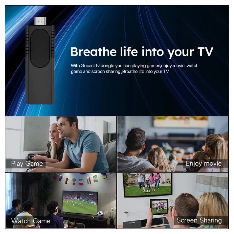 WF Android TV 10 U8 Stick 2GB 16GB Dual-Band Player