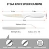 LIN ZHI REN Steak Knives,Serrated Steak knife,High-Carbon Stainless Steel,Ergonomic Handles,For