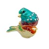 JWT Astyle Turquoise Green Bird Trinket Boxes Hinged ,Bird Decor