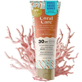 STREAM2SEA Korallenpflege - Riff-Sichere Sonnencreme SPF 30 Reisegröße - Erste Riff-Geprüfte Natürliche Mineral-Sonnenblocker Unterstützt Korallenwachstum Wasserfest, Nicht-Toxisch, Biologisch Abbauba