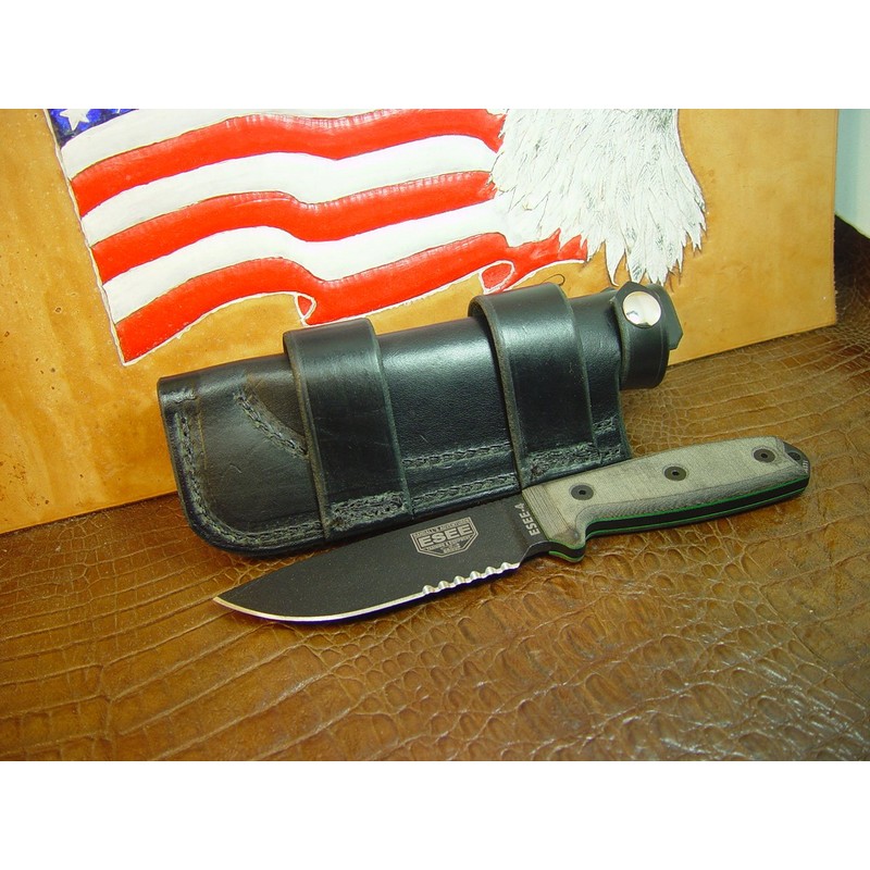 Custom Leather Knife Sheath Fits Rat 4 and ESEE 4,