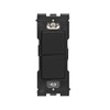Leviton Renu Single Pole Combination Switch, 15-Amp, 120/277VAC, RE634-OB, Onyx