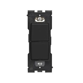 Leviton Renu Single Pole Combination Switch, 15-Amp, 120/277VAC, RE634-OB, Onyx Black