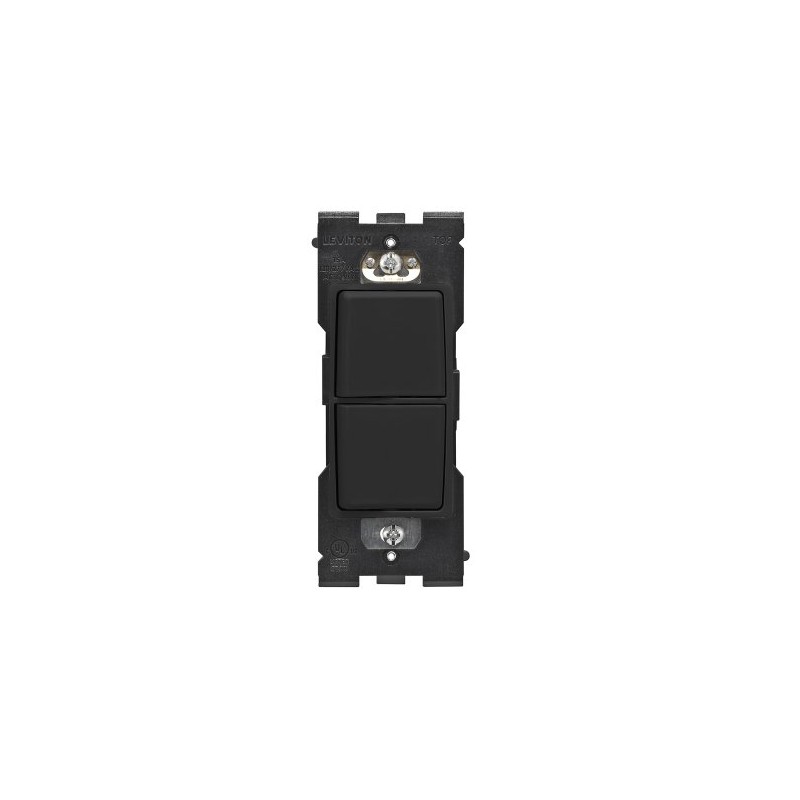Leviton Renu Single Pole Combination Switch, 15-Amp, 120/277VAC, RE634-OB, Onyx
