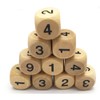 SmartDealsPro 10-Pack 16mm 1-6 Number Wooden D6 Six Sided Dice