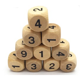 SmartDealsPro 10-Pack 16mm 1-6 Number Wooden D6 Six Sided Dice DND RPG MTG WOW Table Games