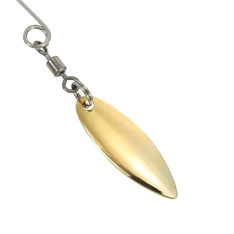 PATIKIL 30pcs 1.3x0.4" Fishing Lure Blades Willow Leaf Lure Making