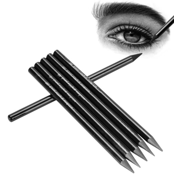6Pcs Black Charcoal Pencils Woodless Graphite Pencils HB 2B 4B