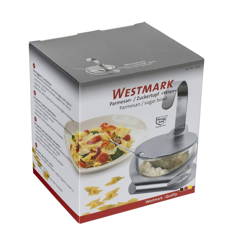 Westmark 65112260 Silver Glass Sugar/Parmesan Pot 13 x 12.4 mm