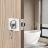 Malimali Pocket Door Lock with Key, Brushed Steel Pocket Door