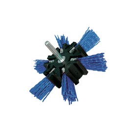 Dapetz ® Filament Brushes Filament Flap Brush 100mm Nylon Threads impregnated with Abrasive grit for Removal of contaminants, Rust,Paint and Scale. Non-Sparking. 6mm Dia Shank.