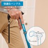 Rehand 折りたたみ式自立式 4点杖 つえ 杖 男女用 軽量 高齢者 8段階調節 (ブラック)