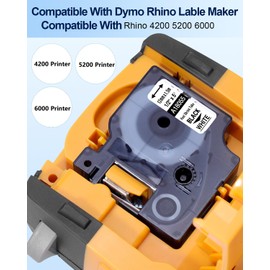 Aken 18055 Compatible with Dymo Rhino Industrial Heat Shrink Tube Cable Labels 12 mm x 1.5 m Compatible with DYMO Rhino 4200, 5200, 5000,1000, 3000, 6000, ILP-219