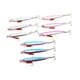 RUNA HISANO Metal Jig Set, 3 Colors x 3 Set, Total of 9 Pieces, Includes Assist Hooks (0.2 oz (5 g) (3 Colors x 3 Sets))
